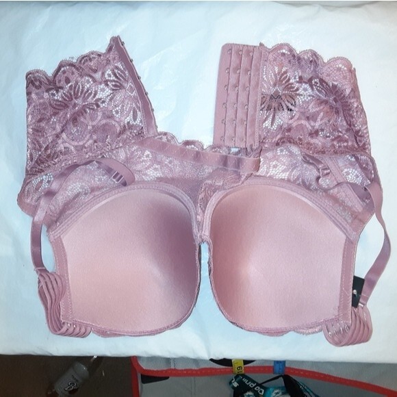 Youmita Mesa Rose Floral Lace Trim 36C Longline Bra NWT - Picture 3 of 8